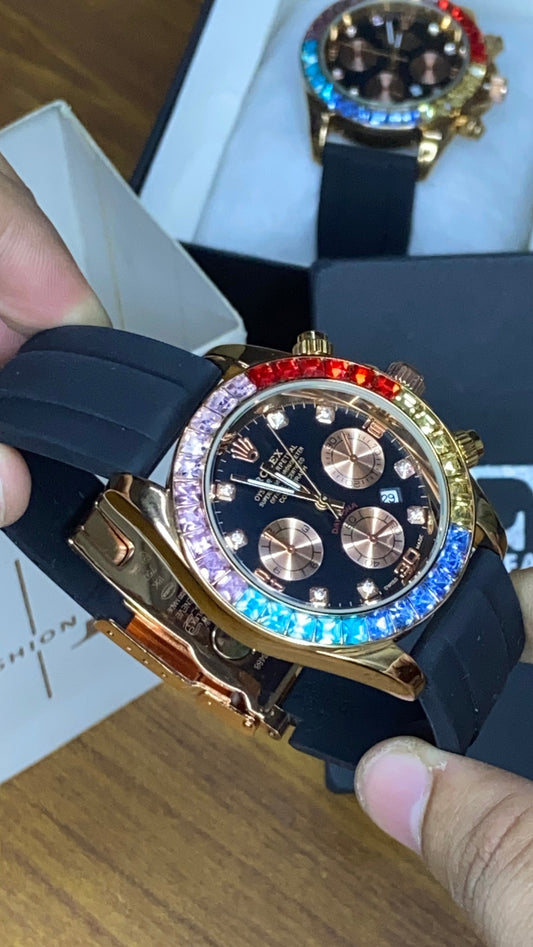 Rainbow Model | Rose Gold Black