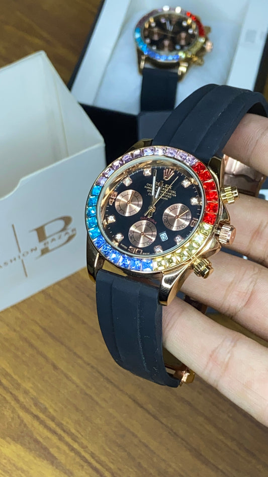 Rainbow Model | Rose Gold Black